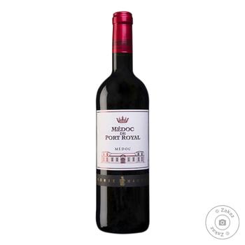 Вино Borie Manoux Medoc de Port Royal красное сухое 12.5% 0.75л - купить, цены на Восторг - фото 1