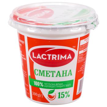 Сметана Lactrima 15% 300г - купить, цены на Таврия В - фото 1