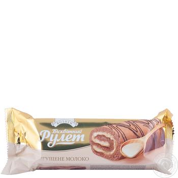 Рулет бисквитный Roshen со вкусом сгущенного молока 200г - купить, цены на NOVUS - фото 1