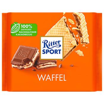 Шоколад молочний Ritter Sport з начинкою какао та вафлі 100г - купити, ціни на - фото 3