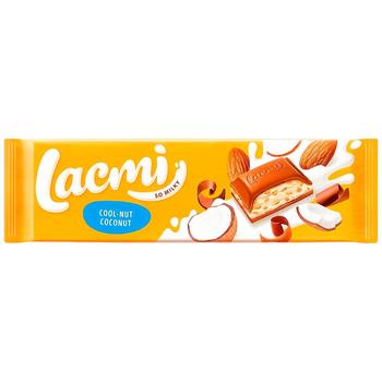 Шоколад молочний Roshen Laсmi мигдаль та кокос 280г