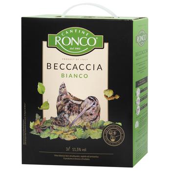 Cantine Ronco Beccaccia Bianco Dry White Wine 11.5% 3l - buy, prices for MegaMarket - photo 1