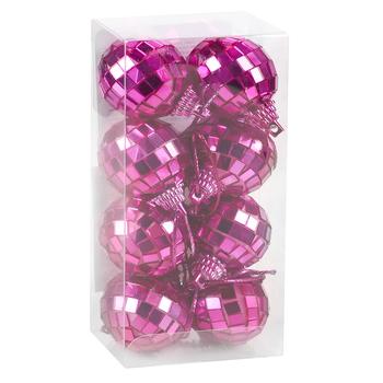 Koopman Set of Christmas Balls 3cm 8pcs Pink - buy, prices for NOVUS - photo 1