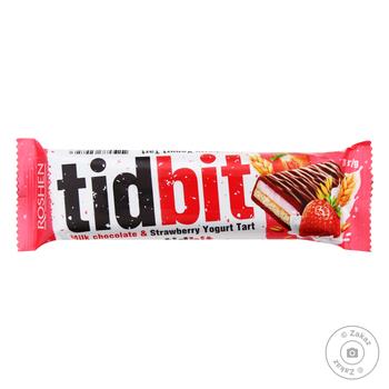Roshen TidBit Bar milk chocolate and strawberry yogurt 70g - buy, prices for - photo 2