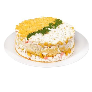 Tenderness Salad with Crab Sticks, Rice, Corn and Eggs with Mayonnaise - buy, prices for Tavria V - photo 1