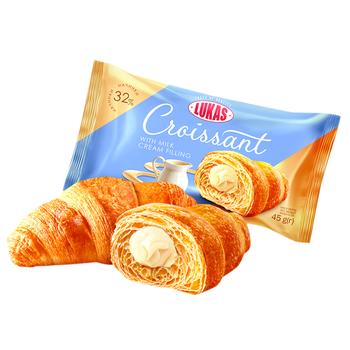 Lucas Croissant with Milk and Cream Filling 45g - buy, prices for Ideal - photo 1