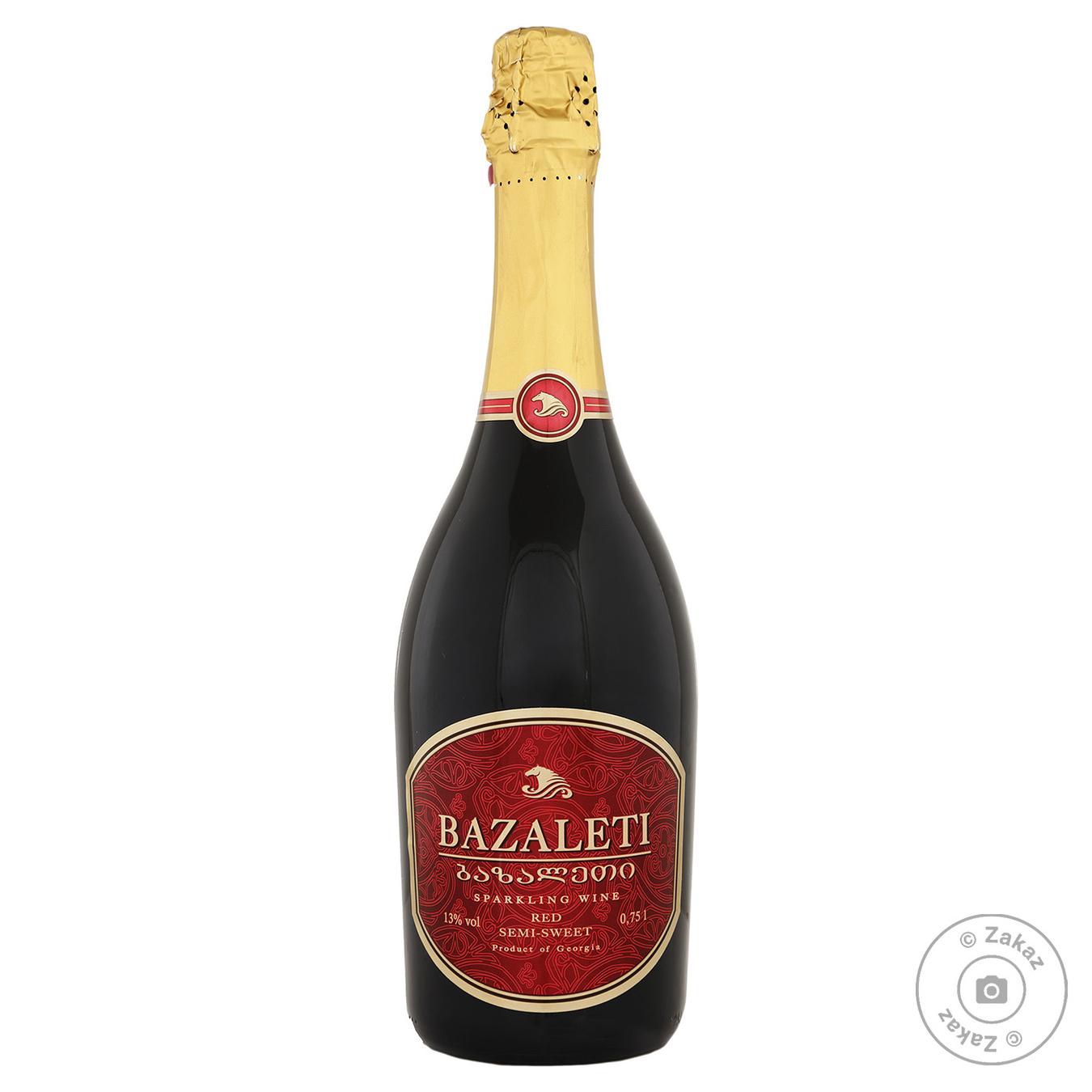 

Вино игристое Bazaleti красное полусладкое 12% 0,75л