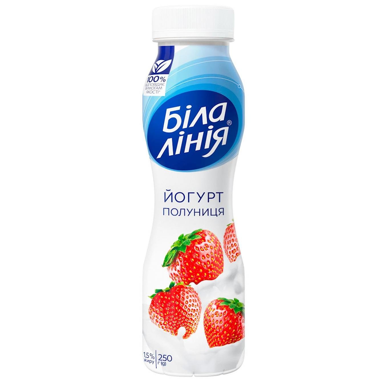 

Йогурт Біла лінія Клубника 1,5% 250г