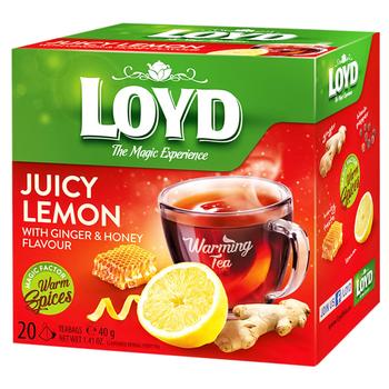 Чай травяной Loyd Warming Tea лимон с имбирем и медом 2г*20шт