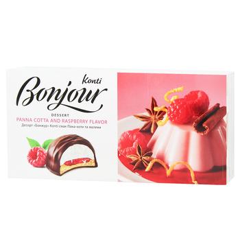 Десерт Konti Bonjour пана-кота та малина 232г - купити, ціни на Торба - фото 1