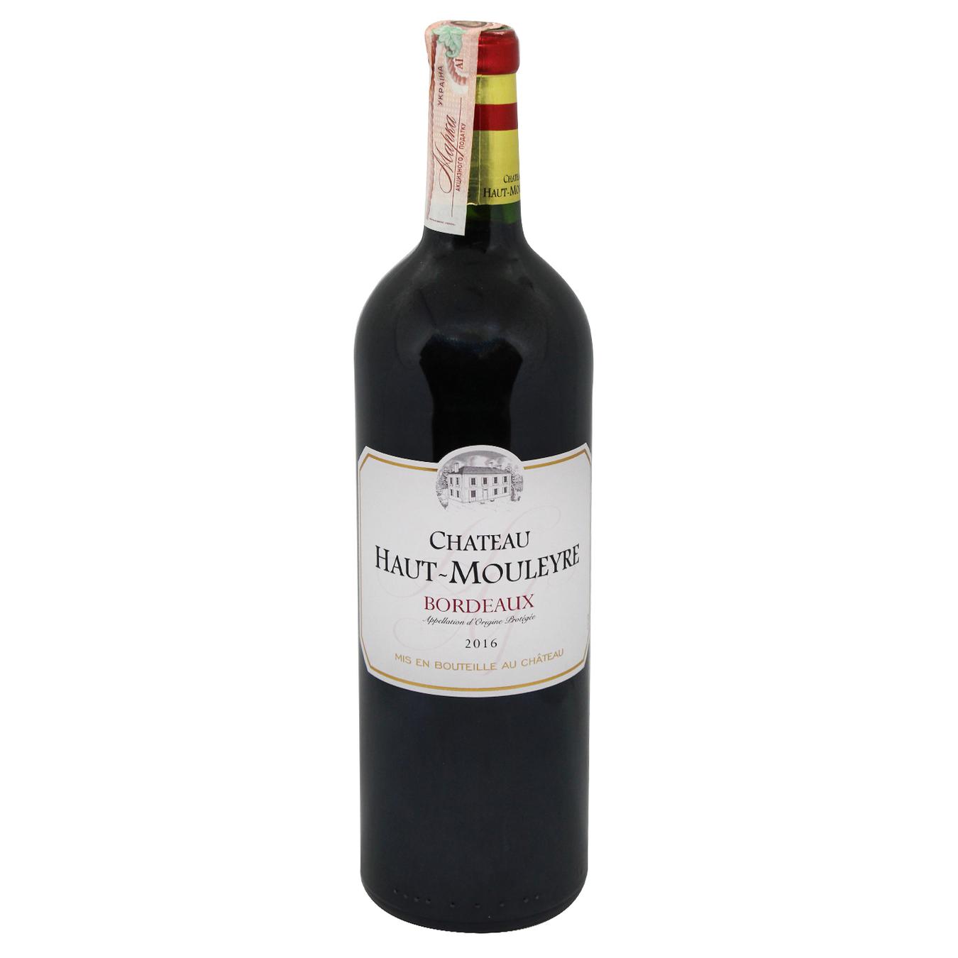 

Вино Chateau Haut-Mouleyre Bordeaux красное сухое 9.5-14% 0,75