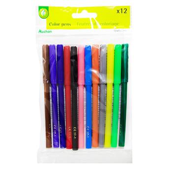 Auchan colour pens 12pcs - buy, prices for Auchan - photo 1