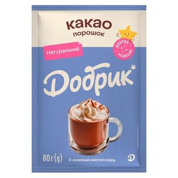 Dobryk Low Fat Cocoa Powder 80g - buy, prices for MegaMarket - photo 1