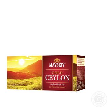 Mayskiy Gold Ceylon black tea 25*2g - buy, prices for MegaMarket - photo 2