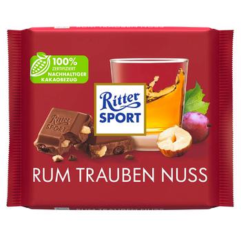 Ritter Sport Milk Chocolate with Jamaican Rum, Raisins and Nuts 100g - buy, prices for NOVUS - photo 2