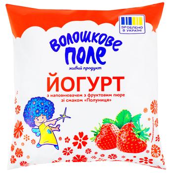 Йогурт Волошкове Поле полуниця 2,5% 400г - купити, ціни на Ідеал - фото 1