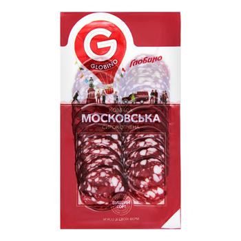 Ковбаса Глобино Московська сирокопчена нарізка 80г - купити, ціни на - фото 3