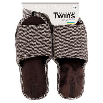 Twins Herringbone Men's House Slippers s.40-45 - buy, prices for NOVUS - photo 1