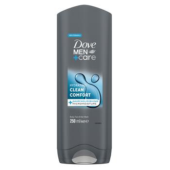 Гель для душа Dove Men+Care Clean Comfort Hydrating 250мл - купить, цены на Идеал - фото 1