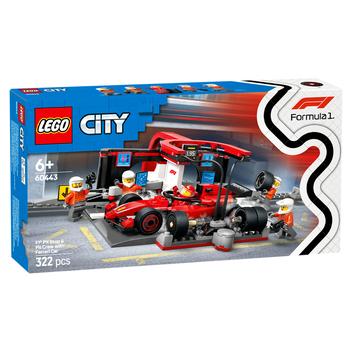 Конструктор Lego City Піт-стоп і піт-екіпаж F1 з болідом Ferrari 60443 - купити, ціни на METRO - фото 1
