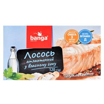 Banga Atlantic Salmon in Its Own Juice 120g - buy, prices for Ideal - photo 2