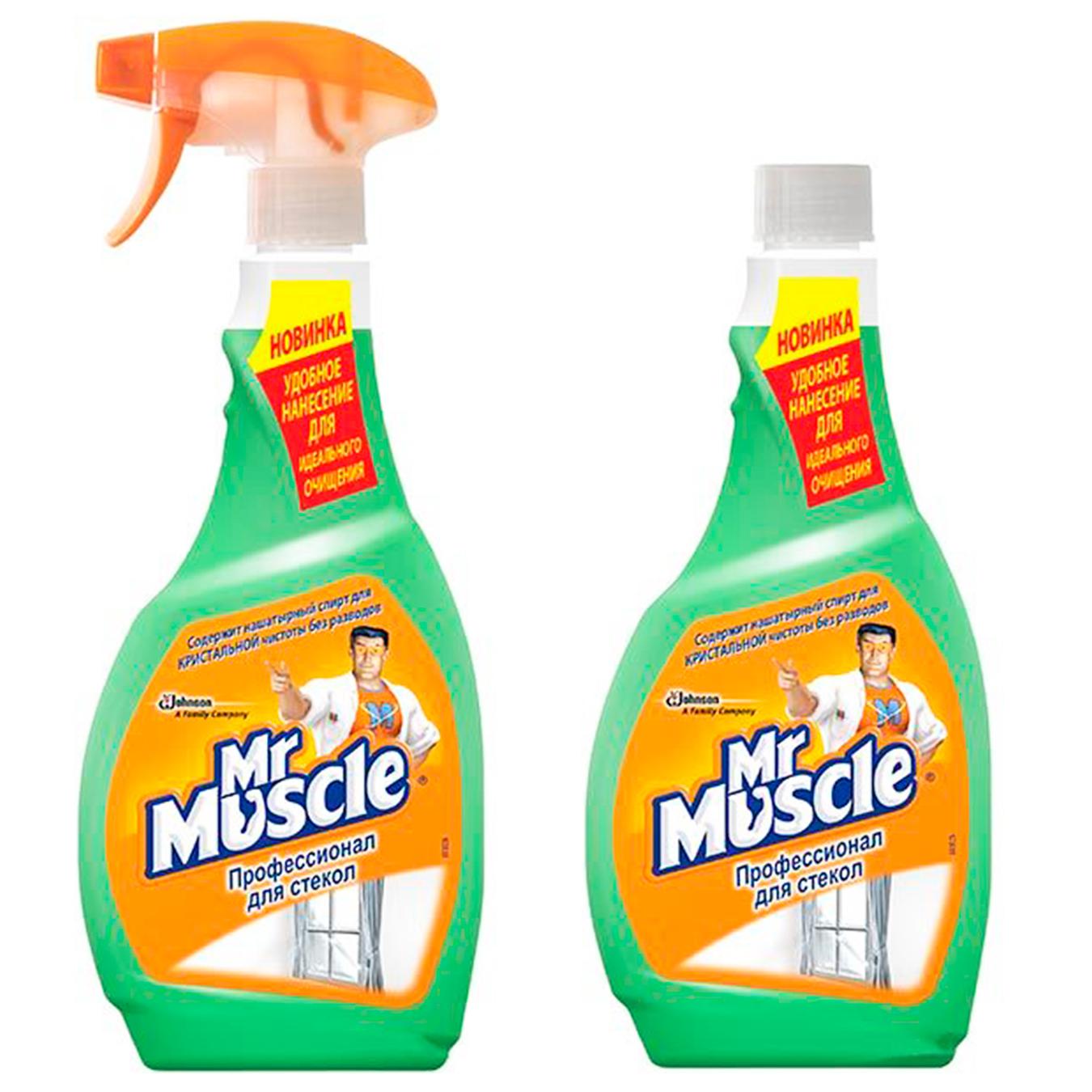 

Средство моющее Mr.Muscle Утренняя роса для стекла и поверхностей + запаска