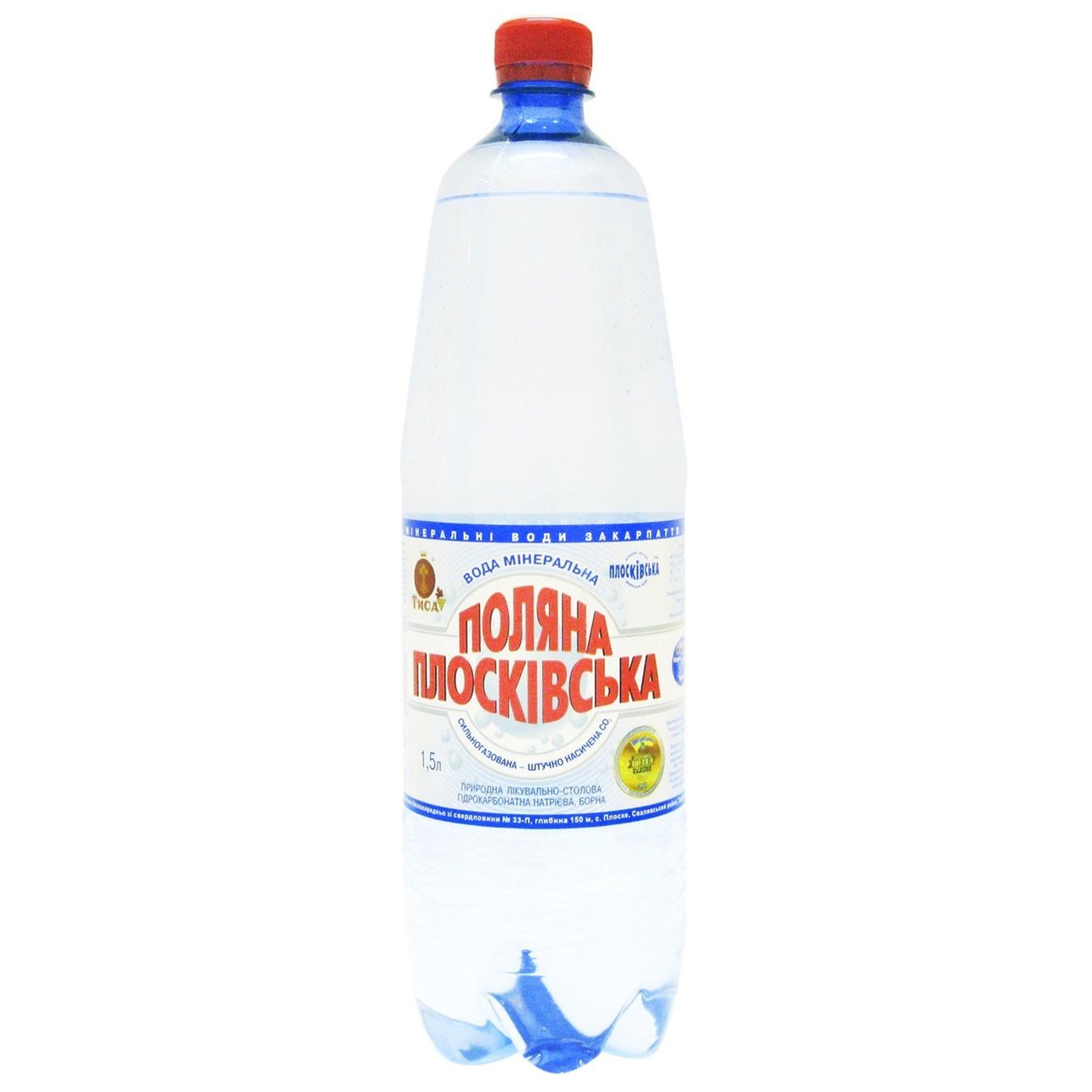 

Вода Поляна Плоскивская минеральная сильногазированная 1,5л