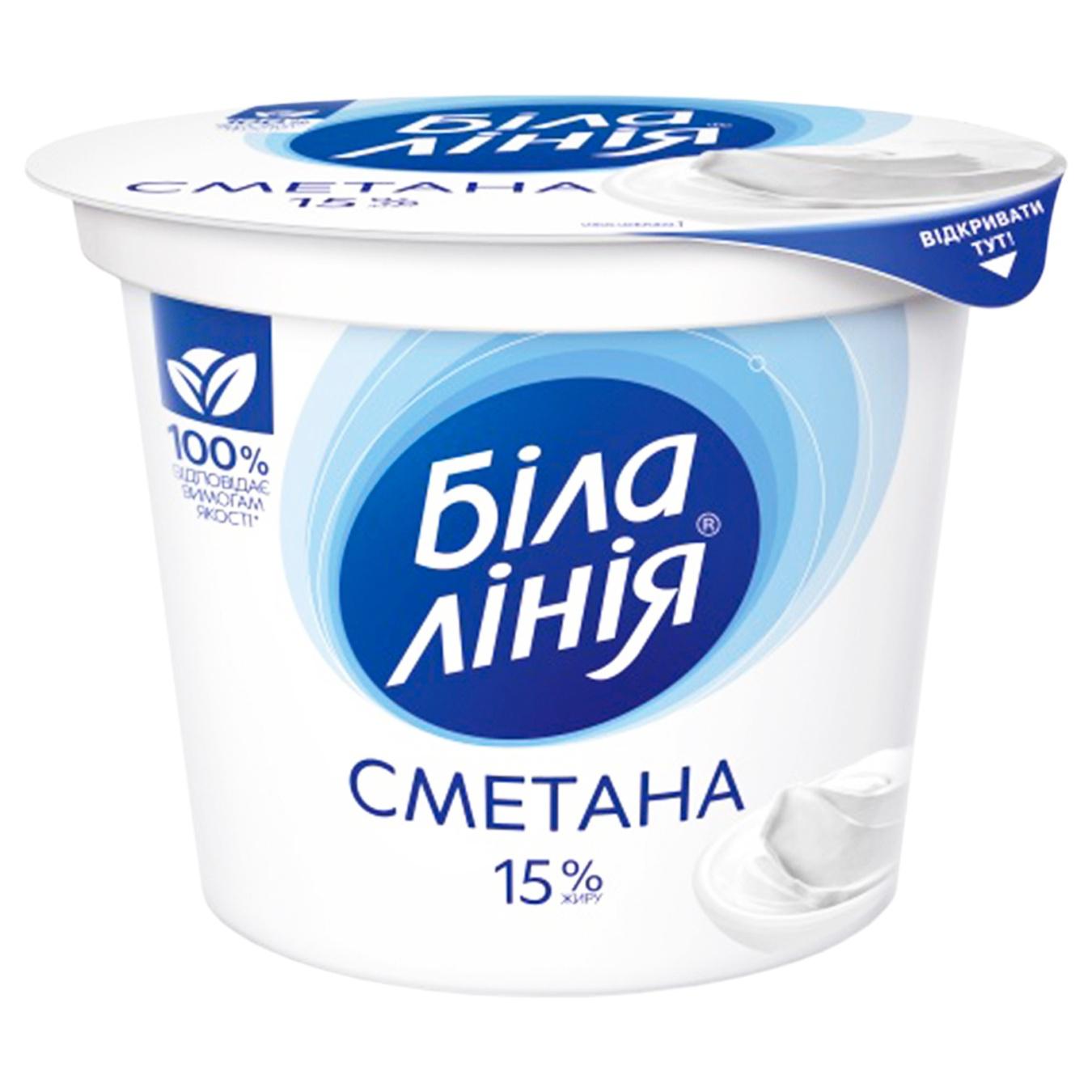 

Сметана Белая линия 15% 200г