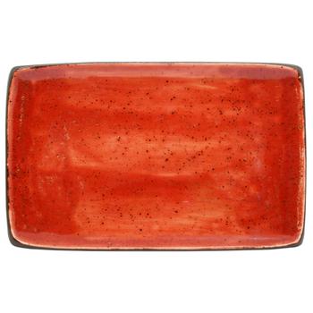 Manna Ceramics Ceramic Rectangular Red Plate 16x26cm