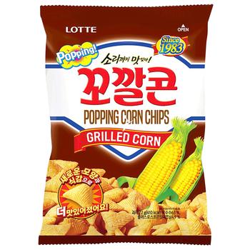 Grilled Lotte Corn Chips 72g - buy, prices for Auchan - photo 1