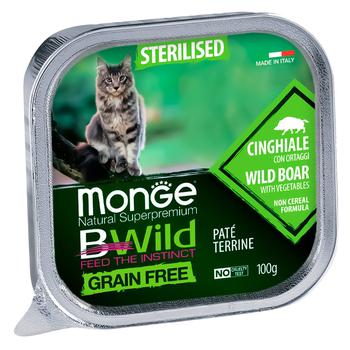 Monge Bwild Pate for Sterilized Cats with Wild Boar and Vegetables 100g - buy, prices for - photo 1