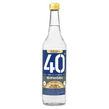 Hlibny Dar 40 vol. Ukrainian Branded Vodka 40% 0.5l