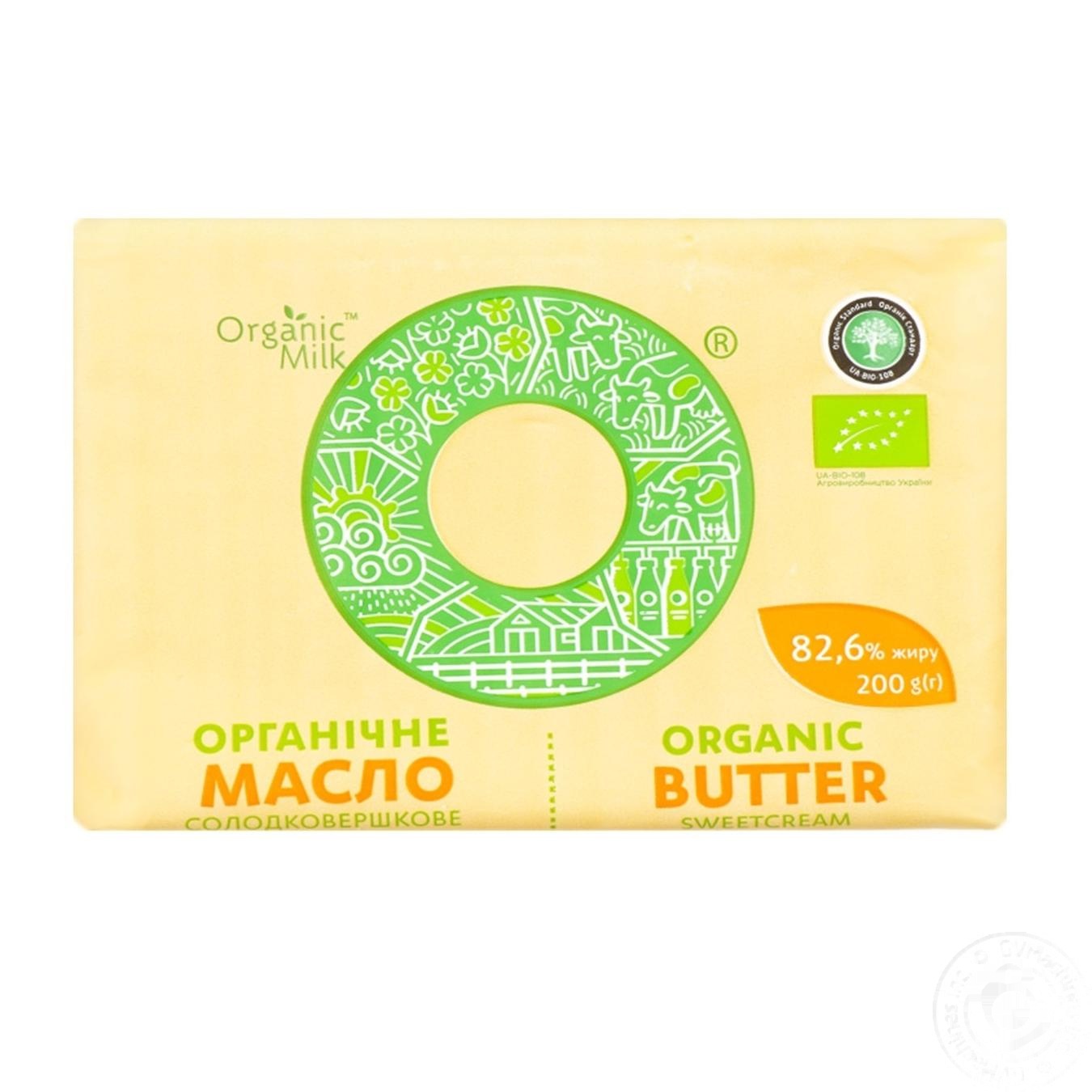 

Масло Organic Milk органическое сладкосливочное экстра 82.6% 200г