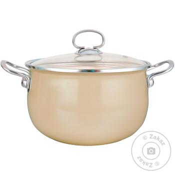 Krauff Enameled Pan With Lid 2.2l 16cm - buy, prices for ULTRAMARKET - photo 2