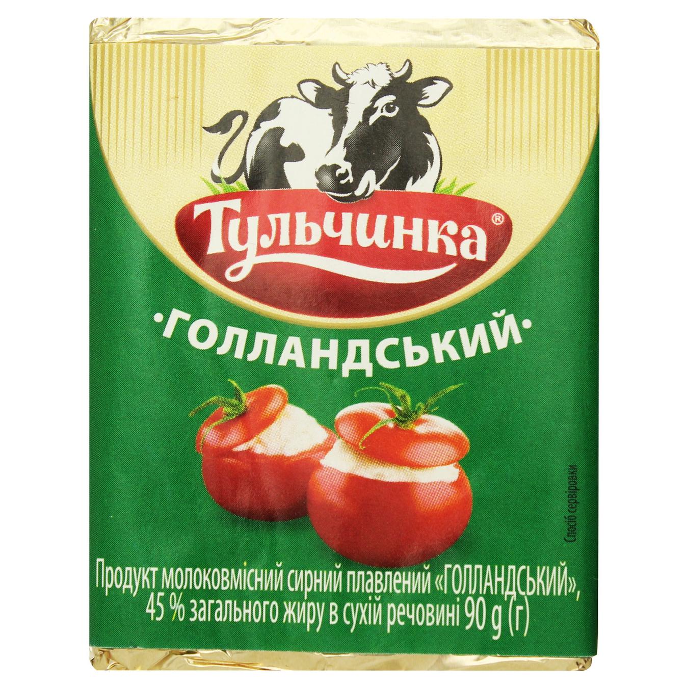 

Продукт сырный Тульчинка Голландский плавленый 45% 70г