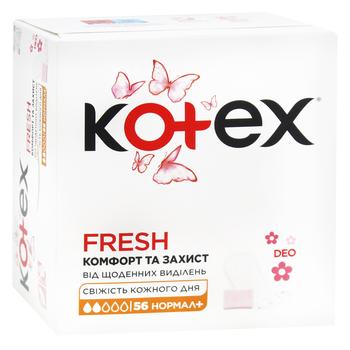 Прокладки ежедневные Kotex Fresh Deo Normal Plus 56шт - купить, цены на METRO - фото 2