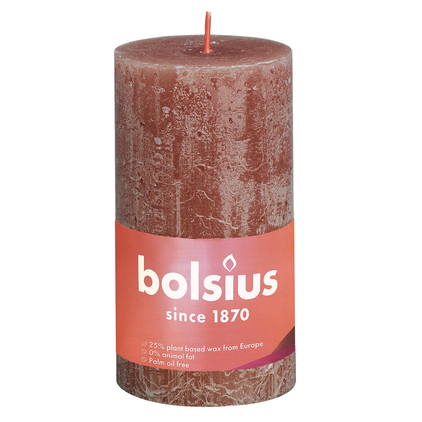 

Свеча Bolsius рустик коричневая замша 130/68