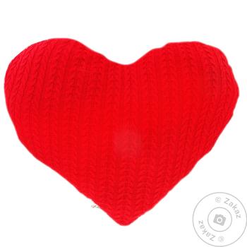 Provence Heart Knitted Red Pillow 40x33cm - buy, prices for COSMOS - photo 1