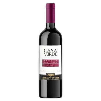 Вино Casa Verde Cabernet Sauvignon-Merlot красное полусладкое 12% 0,75л - купить, цены на NOVUS - фото 1