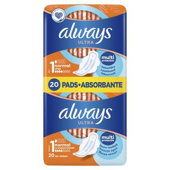 Always Ultra Normal 1 Hygienical Pads 20pcs - buy, prices for METRO - photo 2