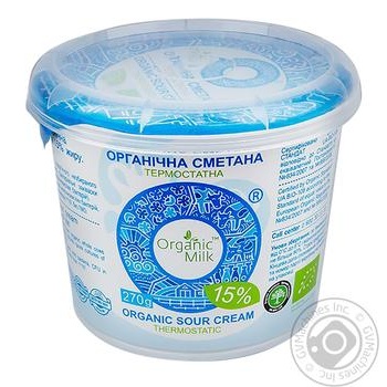 Organic Milk Sour Cream 15% - buy, prices for MegaMarket - photo 1