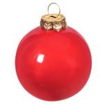 Pearl Red Lacquer Christmas Ball 6cm