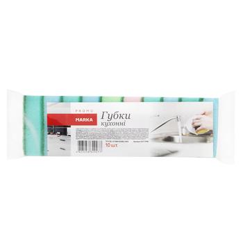 Губки кухонні Marka Promo 10шт - купити, ціни на NOVUS - фото 2