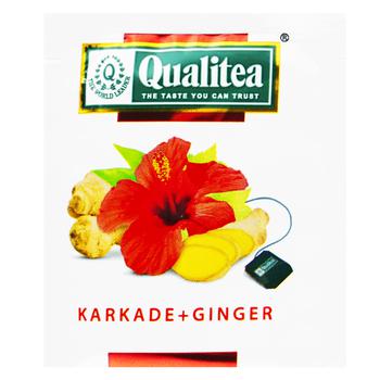 Qualitea Herbal Karkade Tea with ginger 2g - buy, prices for Auchan - photo 1