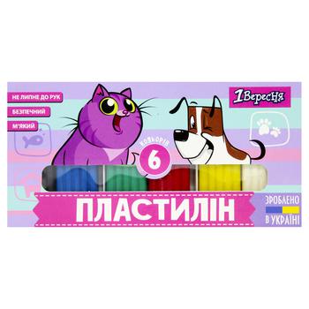 Пластилін 1Вересня Best Friend 6 кольорів - купити, ціни на КОСМОС - фото 1