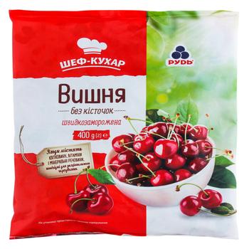 Вишня Рудь без косточки замороженная 400г - купить, цены на Auchan - фото 1