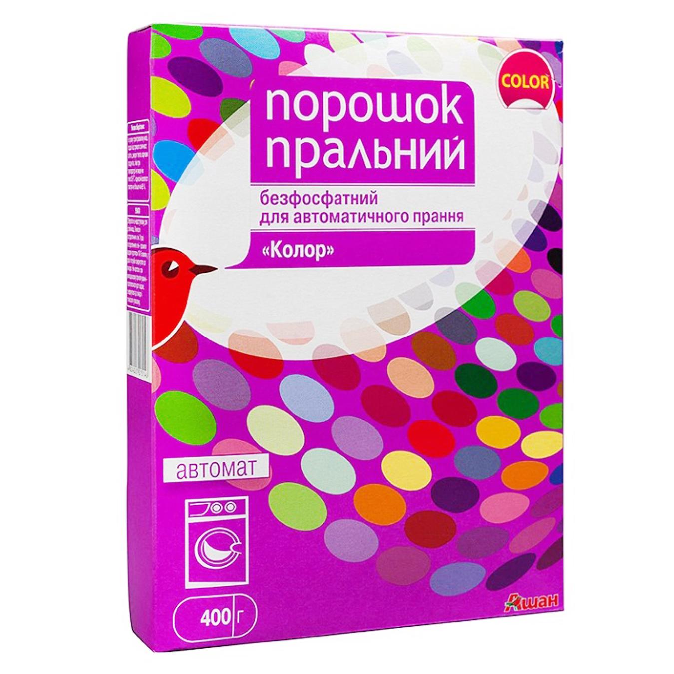

Стиральный порошок Auchan Color безфосфатный автомат 400г
