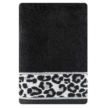 Miss Lucy Leopard Towel 450g/m2 50х90cm Black