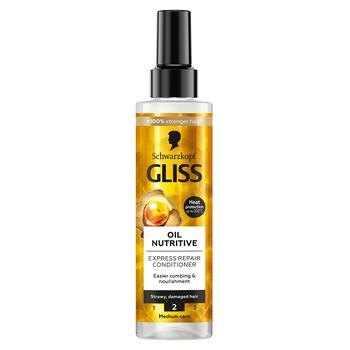 Експрес-кондиціонер Gliss Kur Oil Nutritive для сухого та пошкодженного волосся 200мл - купити, ціни на КОСМОС - фото 1