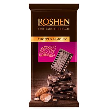 Шоколад чорний Roshen з підсоленим миндалем 90г - купити, ціни на Auchan - фото 1